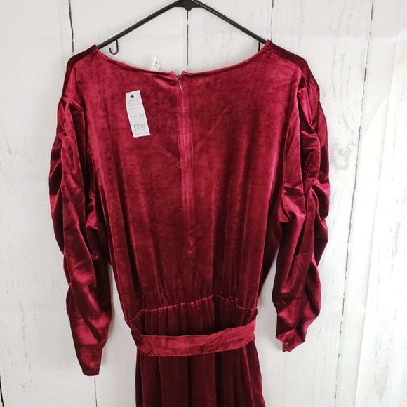 NY Collection Crushed Velvet Jumpsuit - Picture 6 of 8